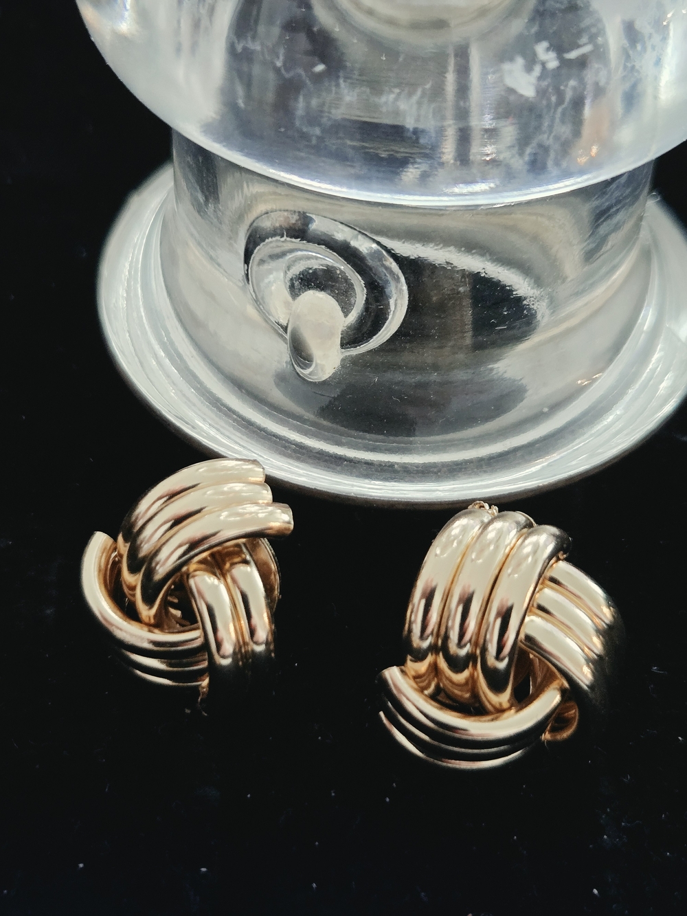 Classic Gold-Tone Knot Pierced Earrings